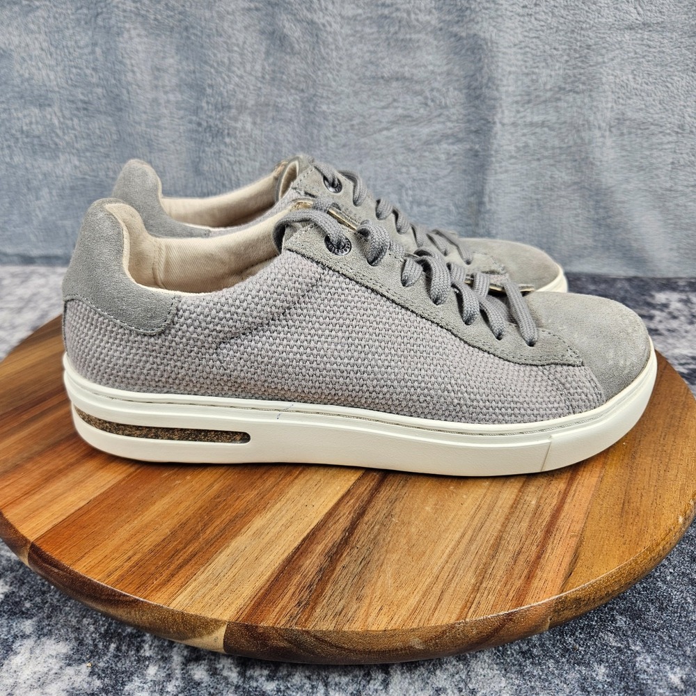 Birkenstock Bend Low Sneakers Womens EU 36 US 5 Gray Suede Canvas Lace Up
